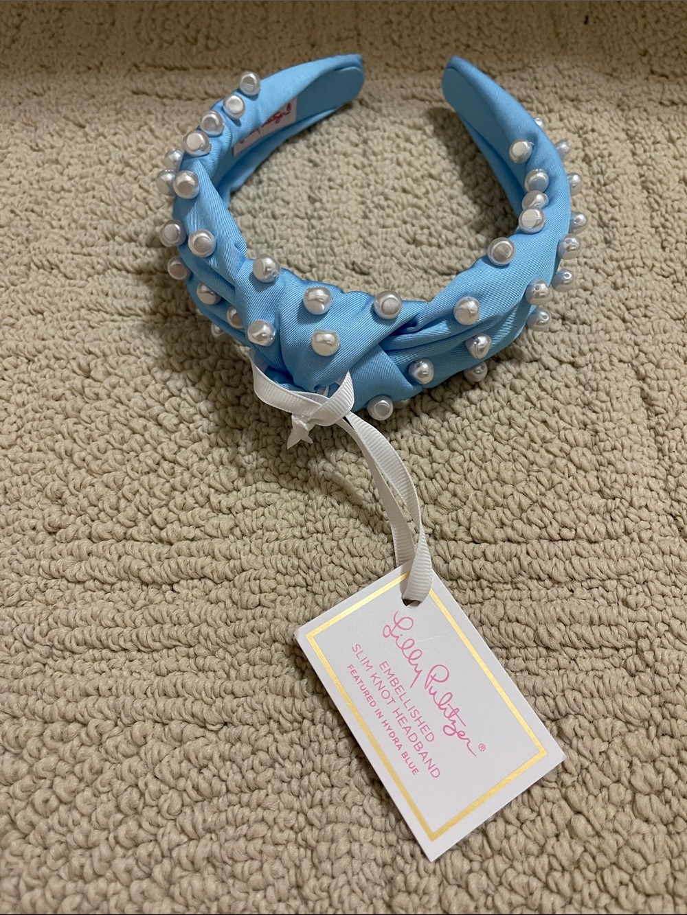 Lilly Pulitzer Embellished Slim Knot Headband NWT